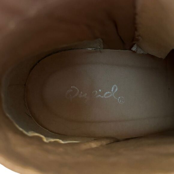 Qupid Taupe Side Zip Buckle Western Booties NWOT Size 8 - Picture 8 of 10